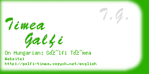 timea galfi business card